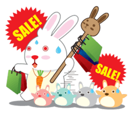 Call me Rabbit leader and the gang sticker #1236070