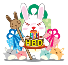 Call me Rabbit leader and the gang sticker #1236071