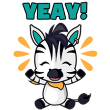 Zonie, the cute and charming zebra sticker #1236243