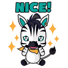 Zonie, the cute and charming zebra sticker #1236244