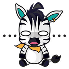 Zonie, the cute and charming zebra sticker #1236245