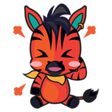 Zonie, the cute and charming zebra sticker #1236255