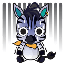 Zonie, the cute and charming zebra sticker #1236257