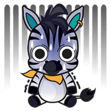 Zonie, the cute and charming zebra sticker #1236257