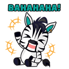 Zonie, the cute and charming zebra sticker #1236258