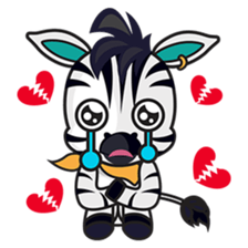 Zonie, the cute and charming zebra sticker #1236261