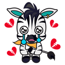 Zonie, the cute and charming zebra sticker #1236261