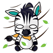 Zonie, the cute and charming zebra sticker #1236262