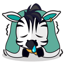 Zonie, the cute and charming zebra sticker #1236263