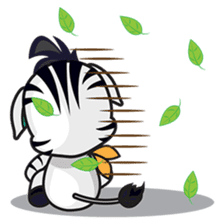 Zonie, the cute and charming zebra sticker #1236265