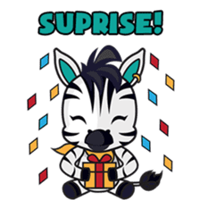 Zonie, the cute and charming zebra sticker #1236266