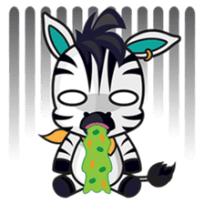 Zonie, the cute and charming zebra sticker #1236267