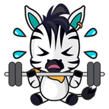 Zonie, the cute and charming zebra sticker #1236269