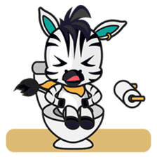 Zonie, the cute and charming zebra sticker #1236270