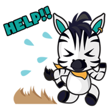 Zonie, the cute and charming zebra sticker #1236272