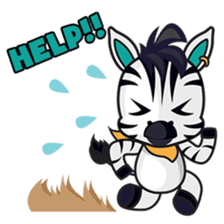 Zonie, the cute and charming zebra sticker #1236272