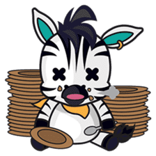 Zonie, the cute and charming zebra sticker #1236273