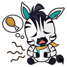 Zonie, the cute and charming zebra sticker #1236275