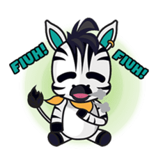 Zonie, the cute and charming zebra sticker #1236278
