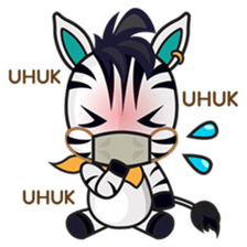 Zonie, the cute and charming zebra sticker #1236279