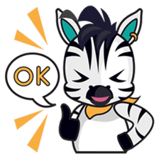 Zonie, the cute and charming zebra sticker #1236280