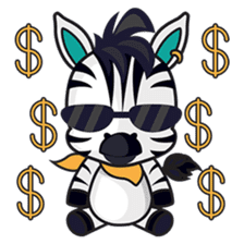 Zonie, the cute and charming zebra sticker #1236281