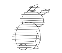 white rabbit sticker #1237551