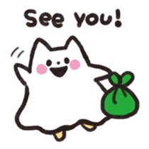 Cat ghost NEKOBAKE sticker #1238776