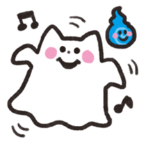 Cat ghost NEKOBAKE sticker #1238780
