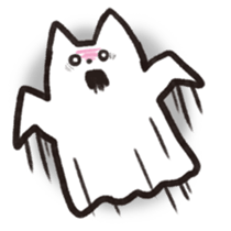 Cat ghost NEKOBAKE sticker #1238783