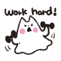 Cat ghost NEKOBAKE sticker #1238794
