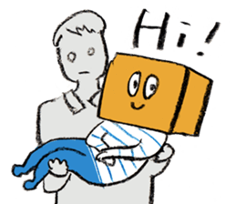 Cardboard boy sticker #1239686