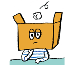 Cardboard boy sticker #1239692