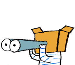 Cardboard boy sticker #1239711