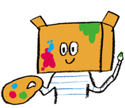 Cardboard boy sticker #1239713