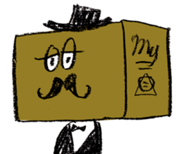 Cardboard boy sticker #1239716