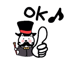 Cat aristocracy English edition sticker #1239833