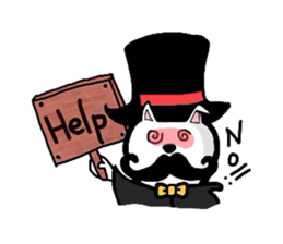 Cat aristocracy English edition sticker #1239839