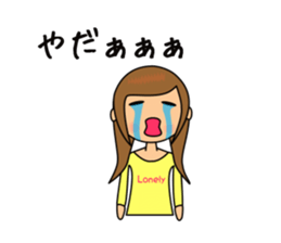 Worry woman sticker sticker #1240453