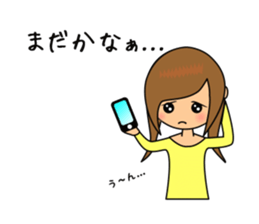 Worry woman sticker sticker #1240463