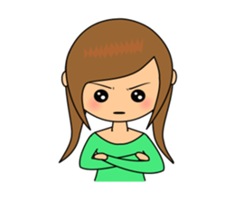 Worry woman sticker sticker #1240477