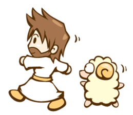 Little Lamb & the Shepherd 1 sticker #1240886