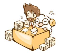 Little Lamb & the Shepherd 1 sticker #1240890