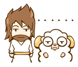 Little Lamb & the Shepherd 1 sticker #1240892