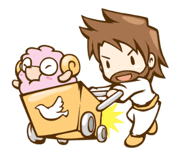 Little Lamb & the Shepherd 1 sticker #1240896