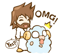 Little Lamb & the Shepherd 1 sticker #1240899