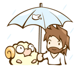 Little Lamb & the Shepherd 1 sticker #1240903