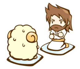 Little Lamb & the Shepherd 1 sticker #1240907