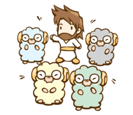 Little Lamb & the Shepherd 1 sticker #1240908