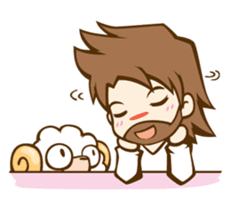 Little Lamb & the Shepherd 1 sticker #1240909